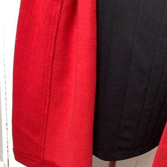 Vintage Sachi New York Long Red Black Lace Open Front Duster Robe Jacket O/S - Picture 11 of 11